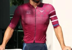 Felt Bicycles Felt Short-Sleeve Jersey Wine | Men's -Felt Bicycles burgandy jersey front